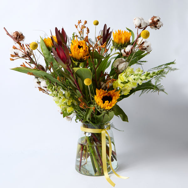 The Worker Bee (Sunflower / Cotton / Billybobs / Kangaroo Paw / Leucodendron / Snapdragon)