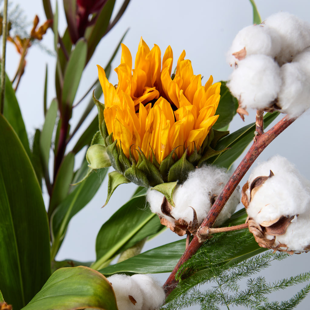 The Worker Bee (Sunflower / Cotton / Billybobs / Kangaroo Paw / Leucodendron / Snapdragon)