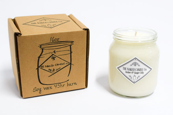 Naked Candle - Jasmine and Cedarwood (Jasmine, citrus, white florals, amber, cedarwood, patchouli, vanilla and musk.)