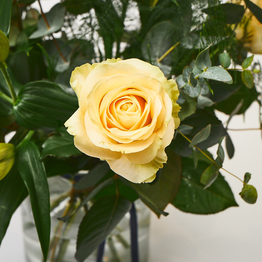 Northern Flower House — White (White lilies / White roses / Eucalyptus / Asparagus Fern)