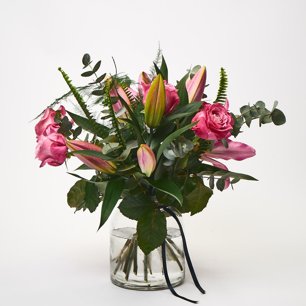 Northern Flower House — Pink (Pink lilies / Pink roses / Eucalyptus / Ferns)